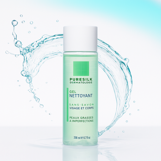 Puresilk – Gel Nettoyant Visage & Corps (Peaux grasses) 200 ml