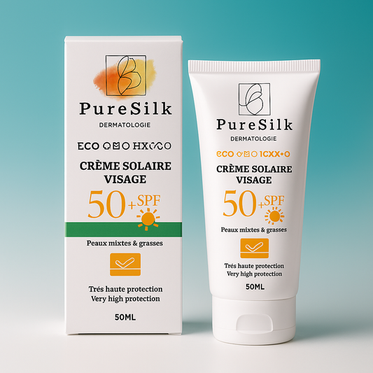 PureSilk – Crème Solaire Peau Grasse SPF 50+ (50 ml)