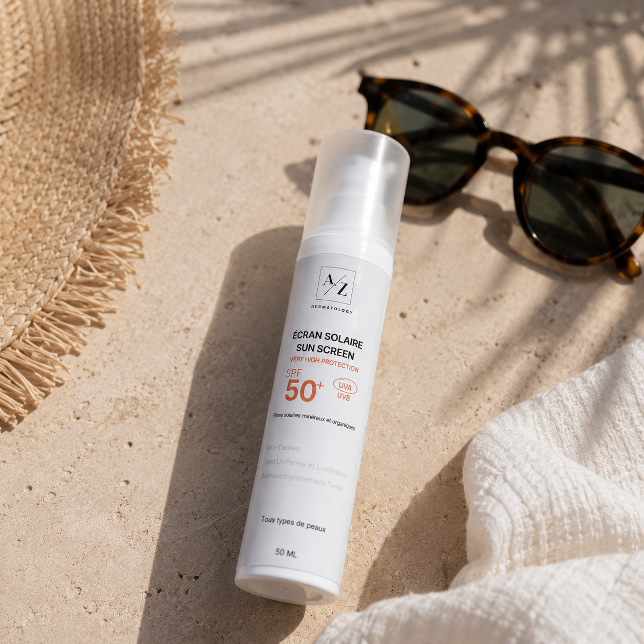 Flacon de l’écran solaire anti-taches A to Z Dermatology 50 ml